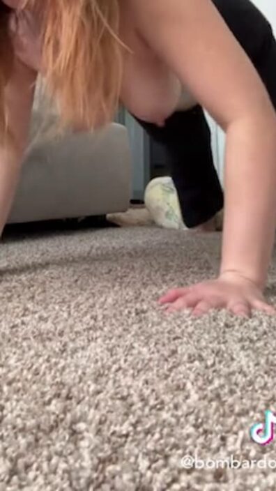 Her sexy tits fell out on TikTok when she’s doing mountain climbing